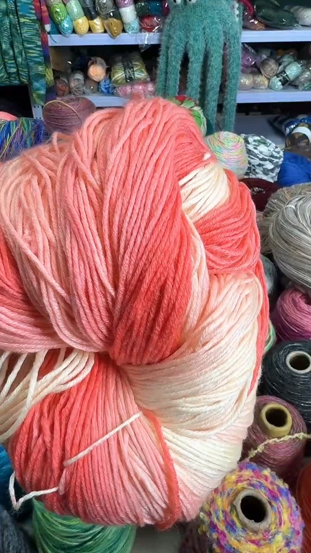 羊毛巴素兰粉色长段然0.85斤