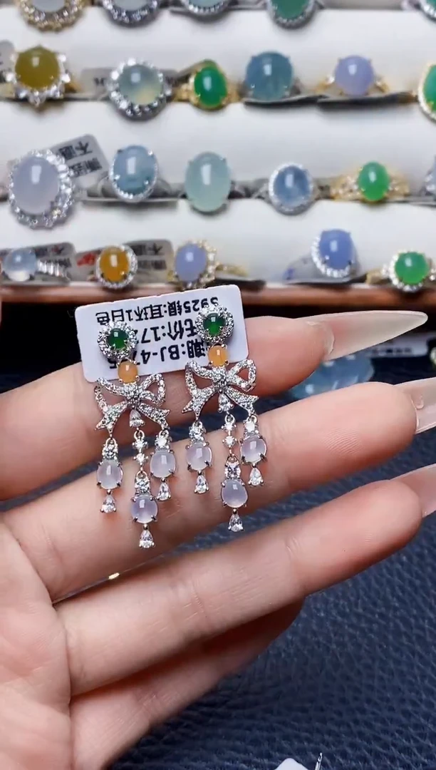 银S925镶嵌戒指翡翠2196