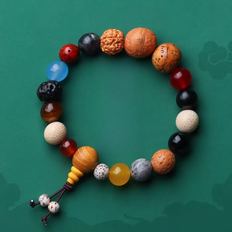 非金属木质手链 十八籽多宝手串男转运珠 佛珠念珠菩提18籽手链