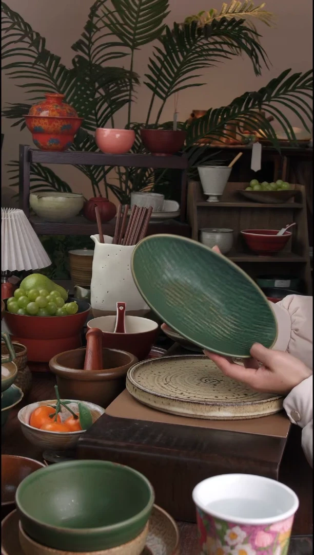 碗景德镇手工高温餐具海棠