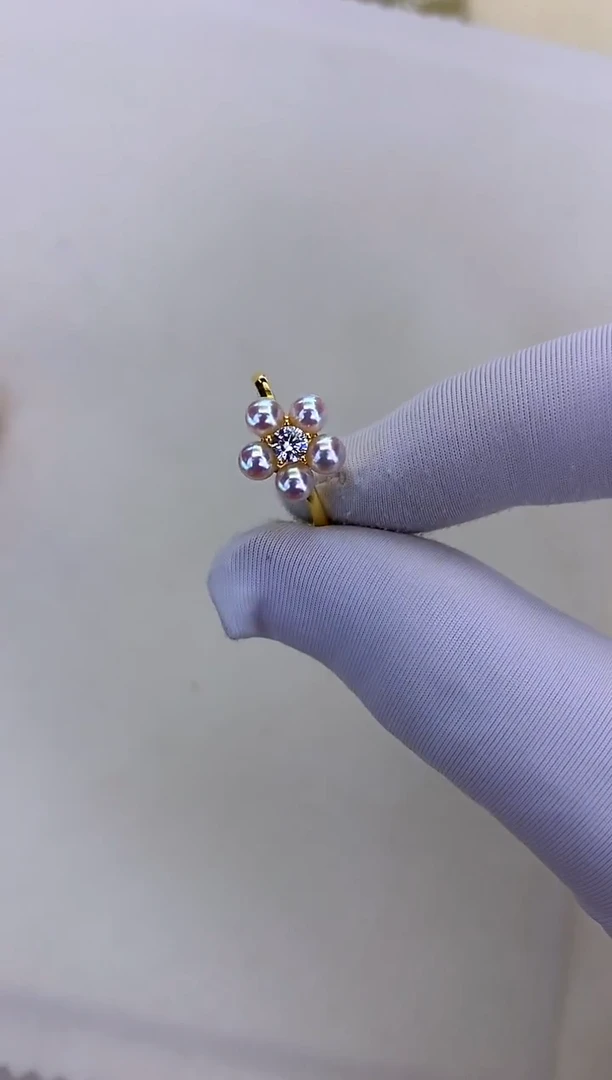 银S925镶嵌DA海水珍珠 GD281 戒指 3-4