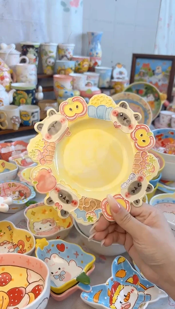 摆件陶景德镇陶瓷手绘微瑕