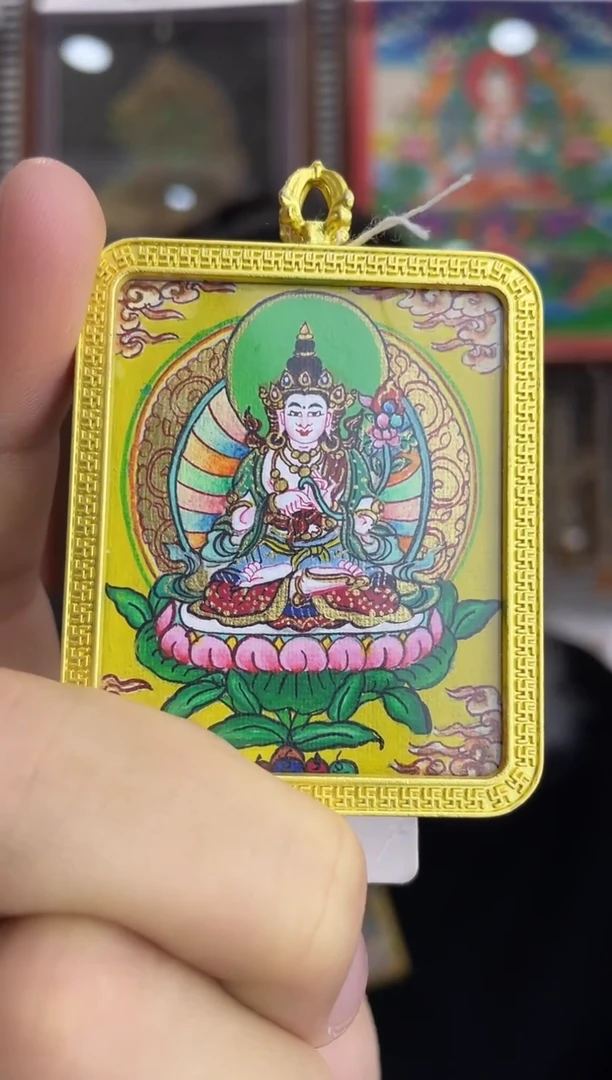 吊坠大势至 纯手绘唐卡（非质量问题 不退不换）