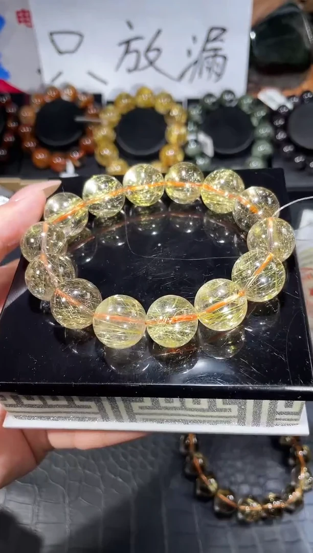 未镶嵌手链水晶发晶单圈手链A15