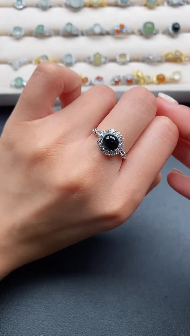 银S925镶嵌戒指翡翠3333333+1