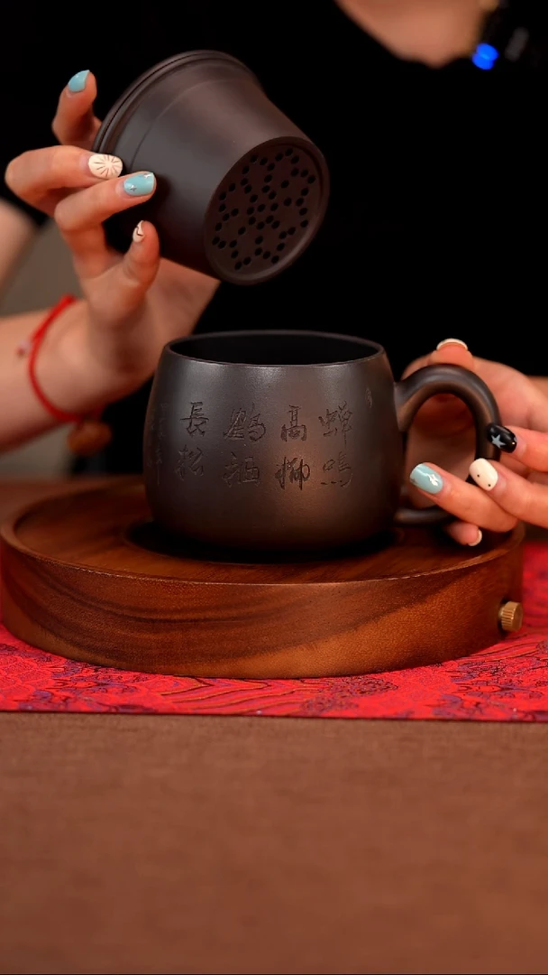 茶杯紫砂原矿紫砂