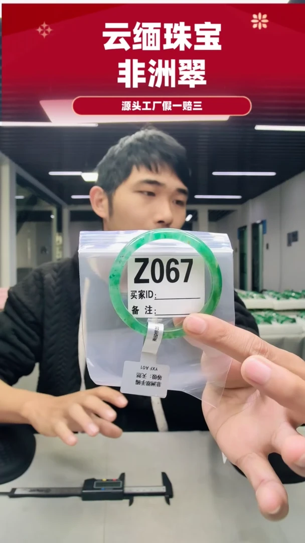 未镶嵌手镯石英质玉（非洲翠）58圈口Z067