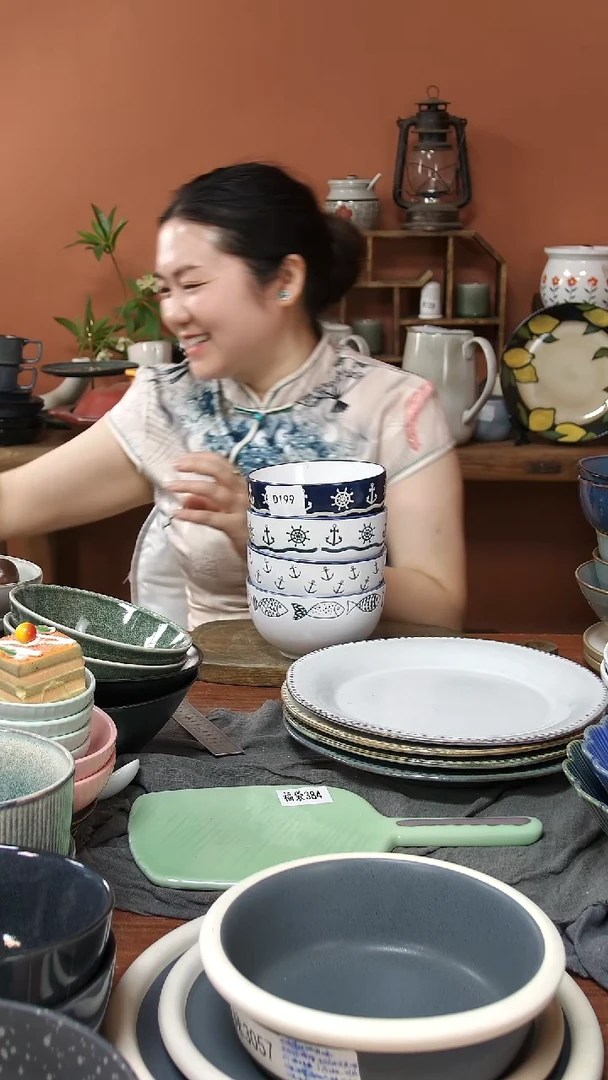 碗D199陶瓷碗4件套微瑕