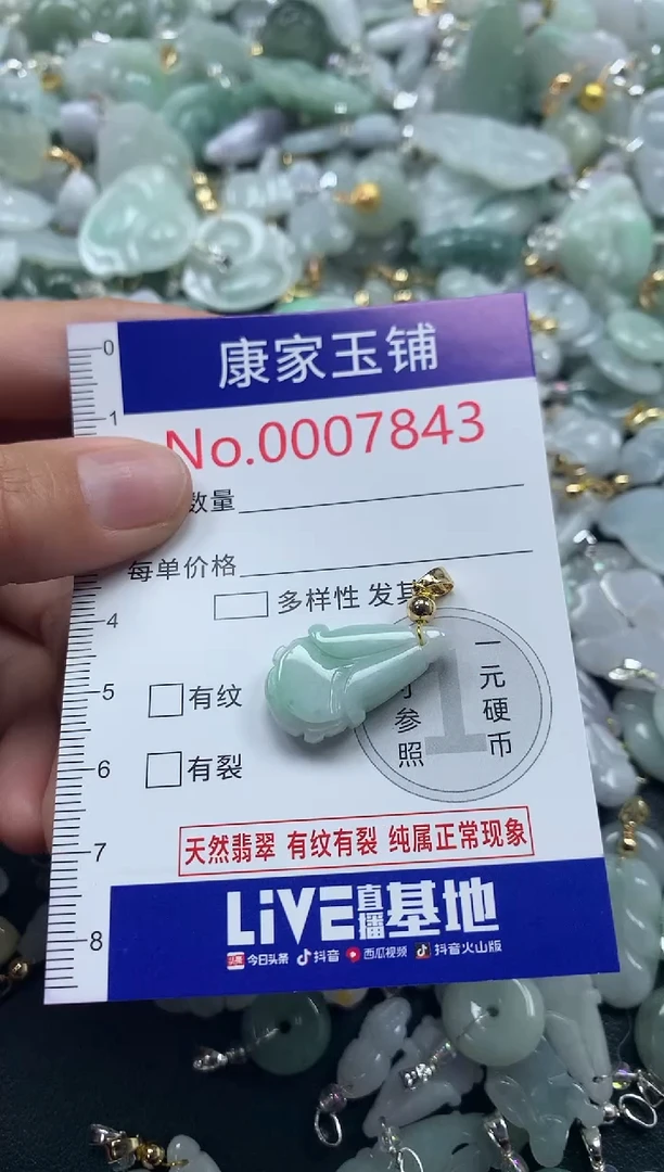 吊坠(不含链)未镶嵌翡翠7843