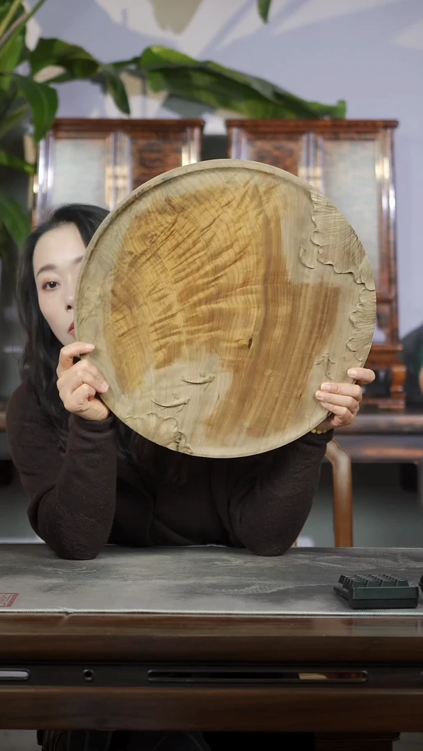 金丝楠满花花卉系列小鱼茶盘050