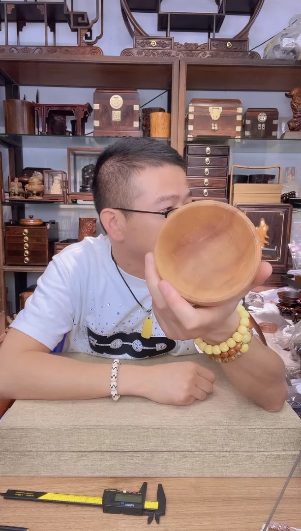 乌木类书架317 豆豆木素面碗