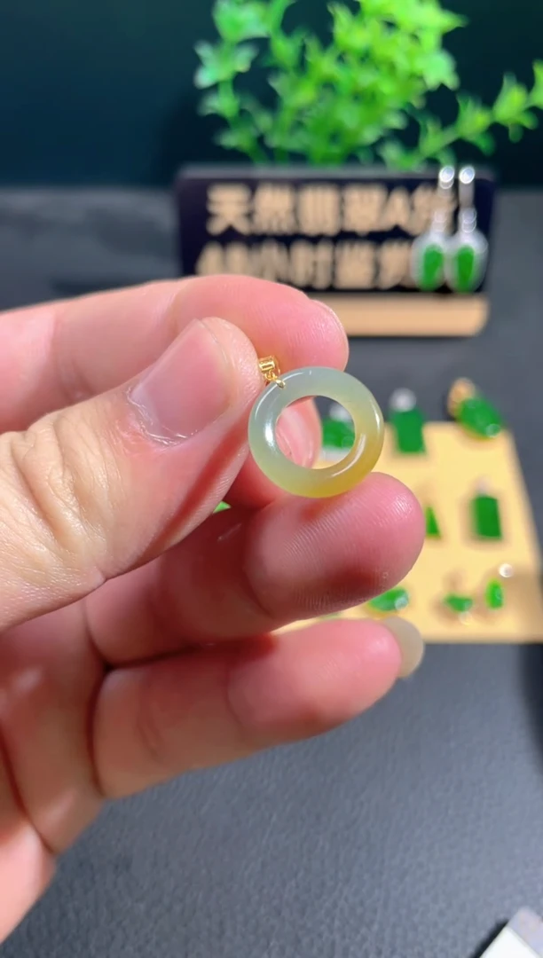 【闪购商品】翡翠颈饰18K金镶嵌翡翠