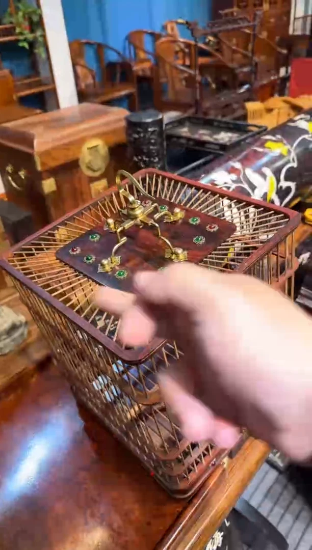 木满紫带黑筋 鸟笼高端木艺