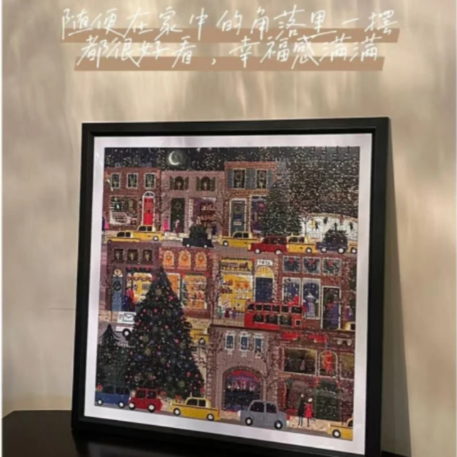 冬灯拼图-500片带金箔圣诞