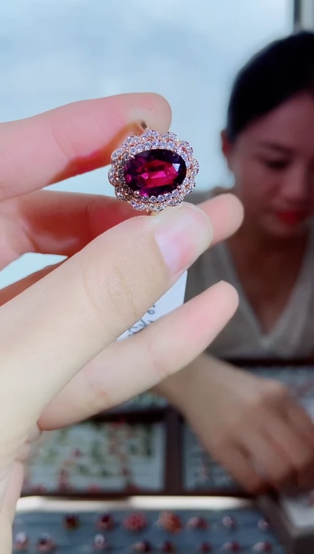 银S925镶嵌手饰碧玺手饰