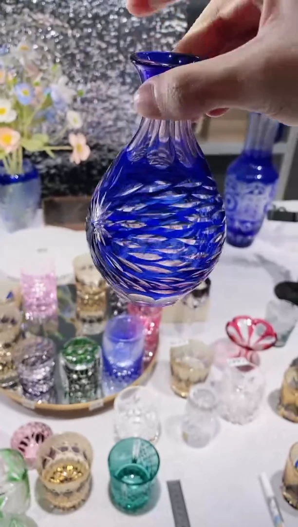 【闪购商品】水晶玻璃无手柄款小花插烟花微瑕