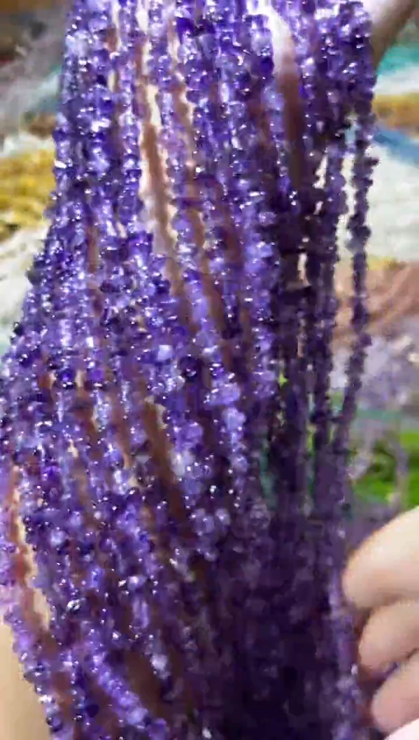 水晶珠宝半成品未镶嵌小紫水晶