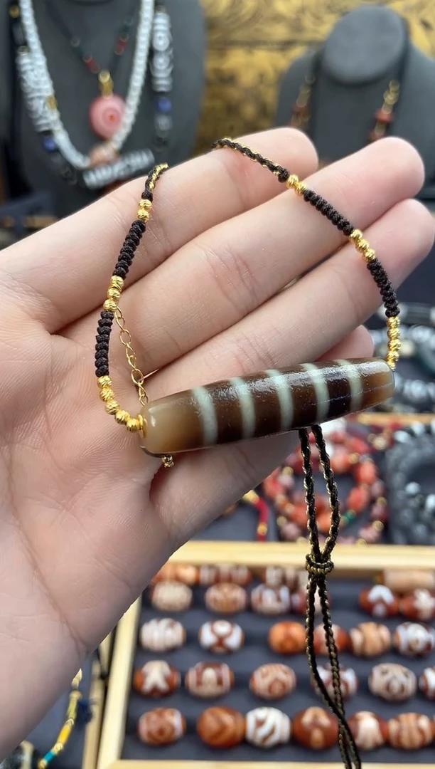 【闪购商品】玛瑙/玉髓颈饰未镶嵌美泓牙黄五线锁骨链