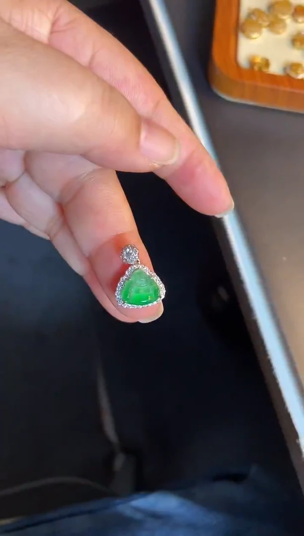 吊坠(不含链)银S925镶嵌翡翠1