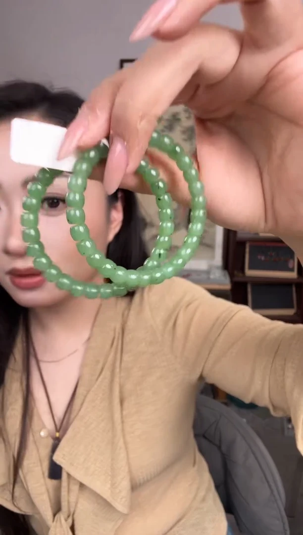 未镶嵌和田玉挂件3506-7mm-多样性发其一 有黑点