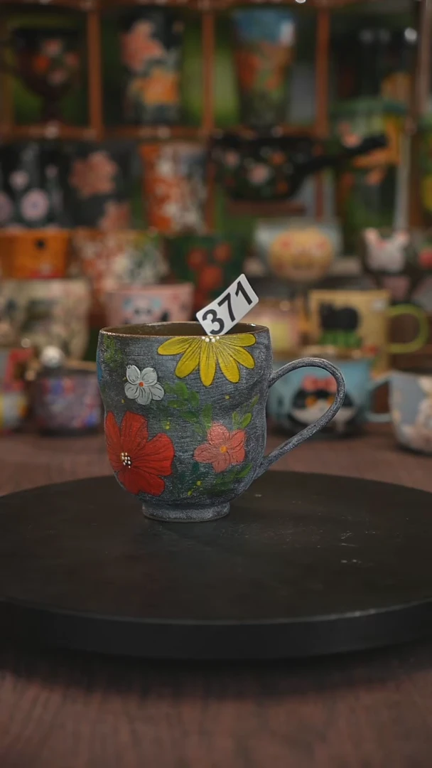 紫砂油画手绘釉下彩371