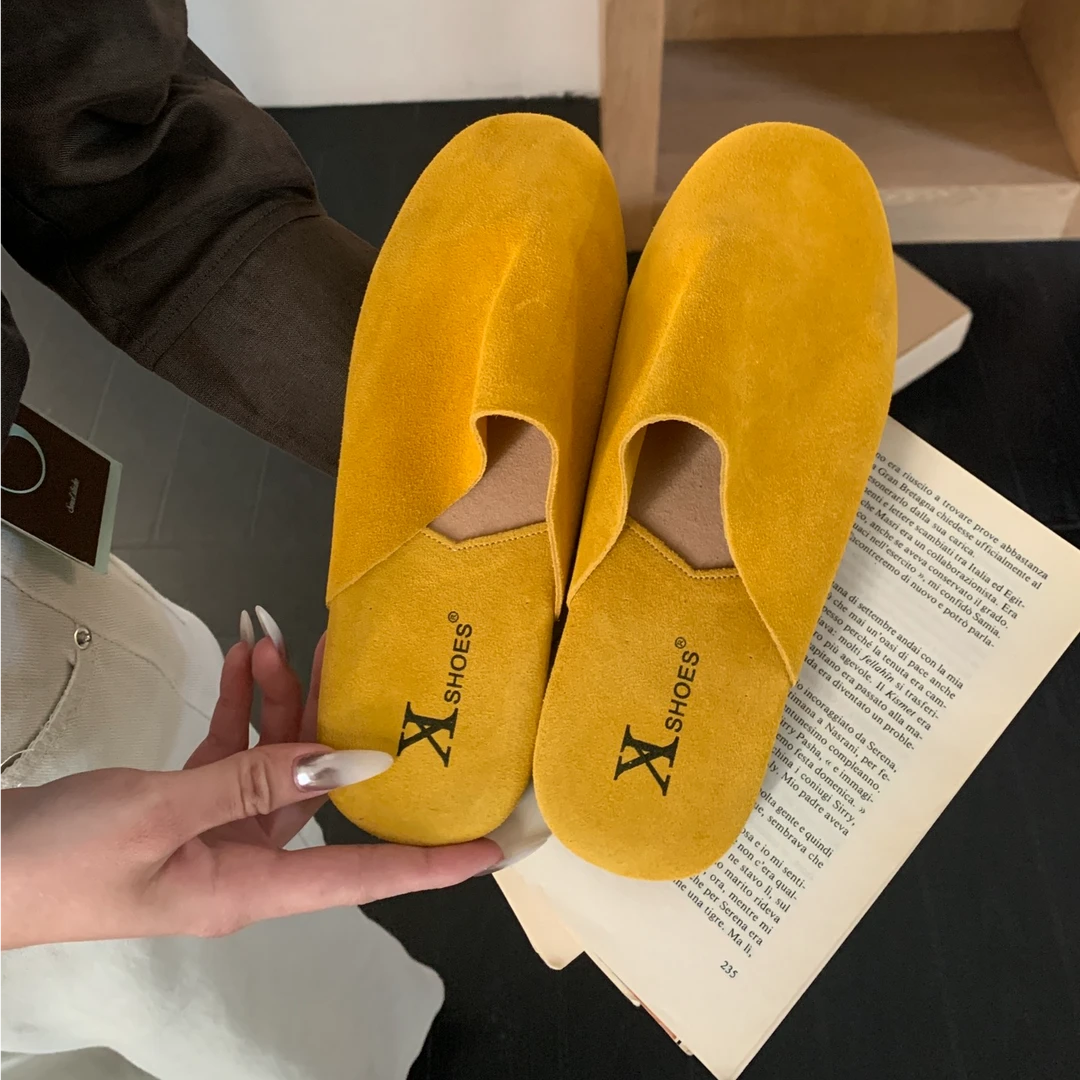 【广州微姐】夏季时尚休闲百搭平底软底包头拖鞋199-1