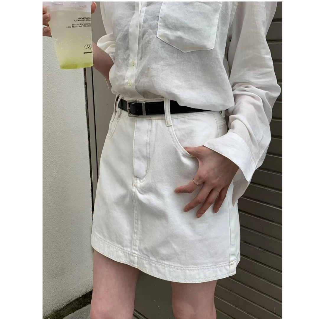 十三行OUNA-夏季福秒百搭显瘦牛仔半裙#5339