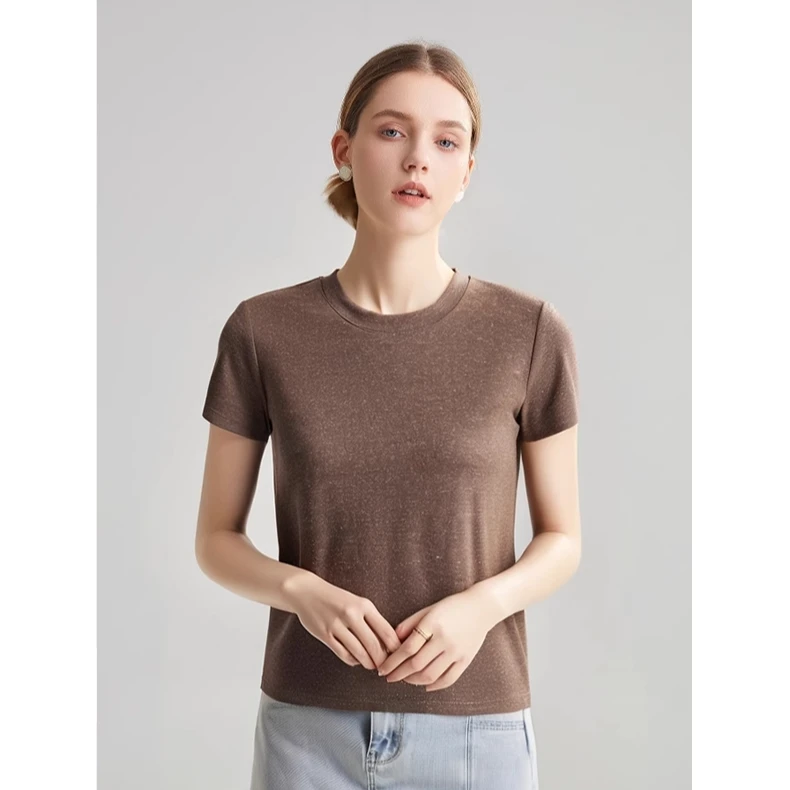 精品高货雅典娜法国天丝亚麻短袖T恤MBH001
