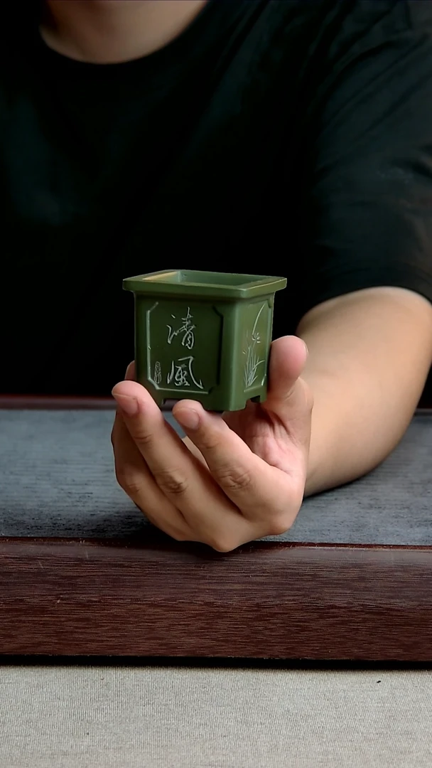 紫砂花盆4.5*4.5内径紫砂花盆