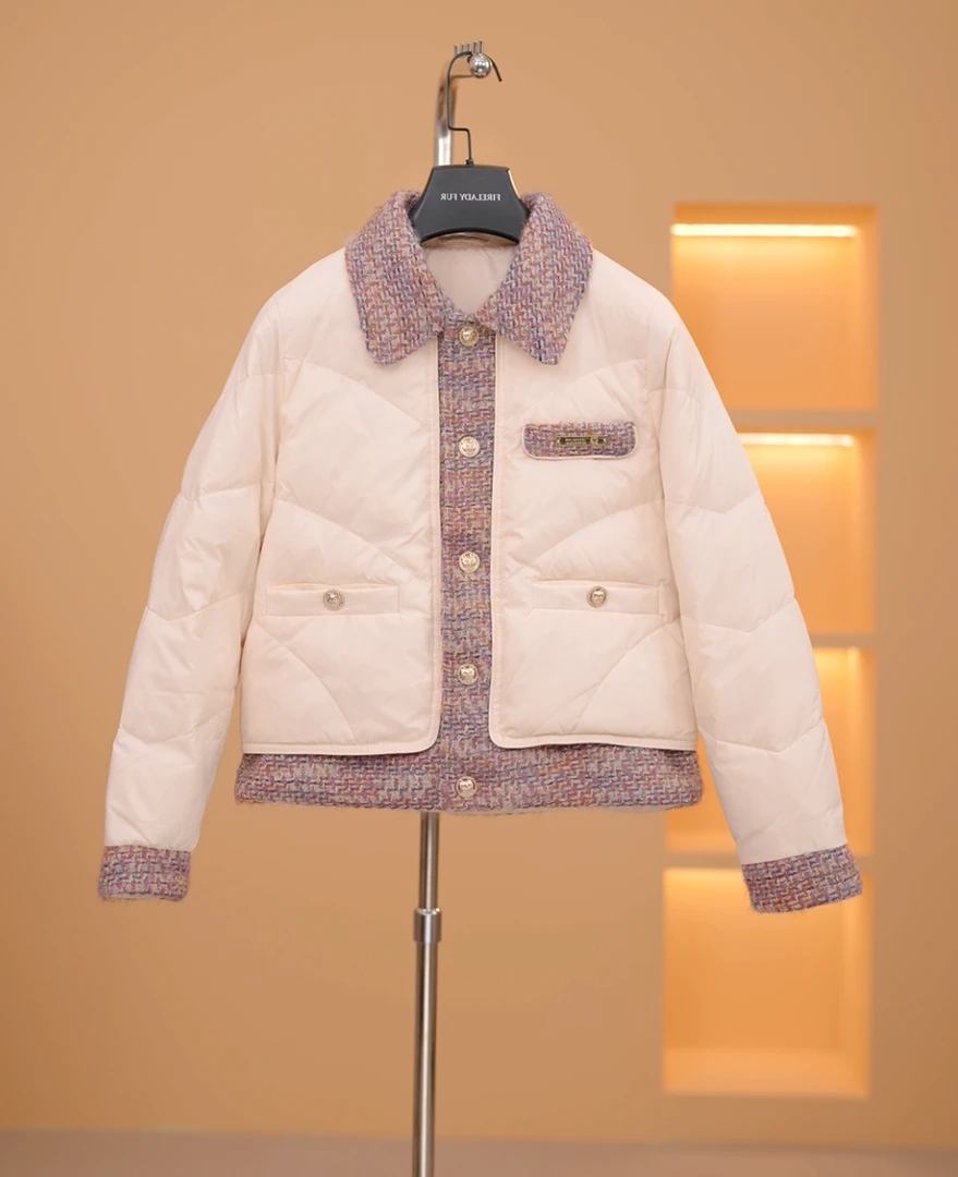 【SS】新年新衣 爆款高端气质百搭保暖冬季小香风羽绒服