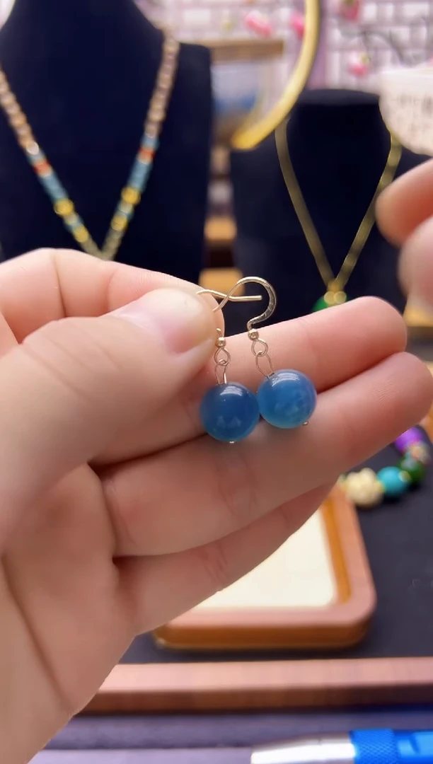 【闪购商品】翡翠耳饰14K金镶嵌E359