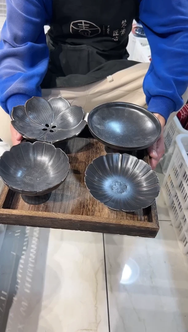 瓷片陶微瑕商品 介意勿拍 【带托盘】