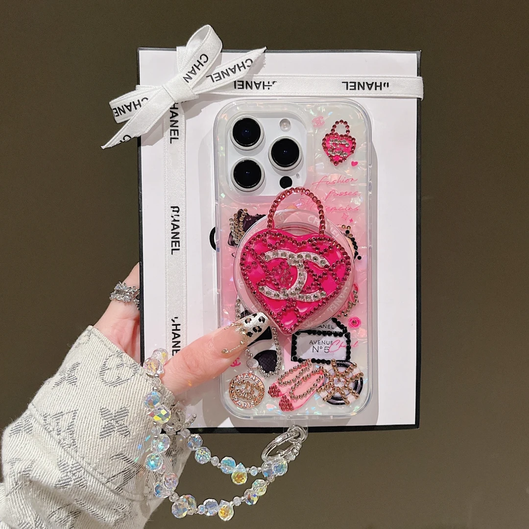 磁吸支架闪钻小香款轻奢手机壳适用于苹果16ProMax/iPhone15/14