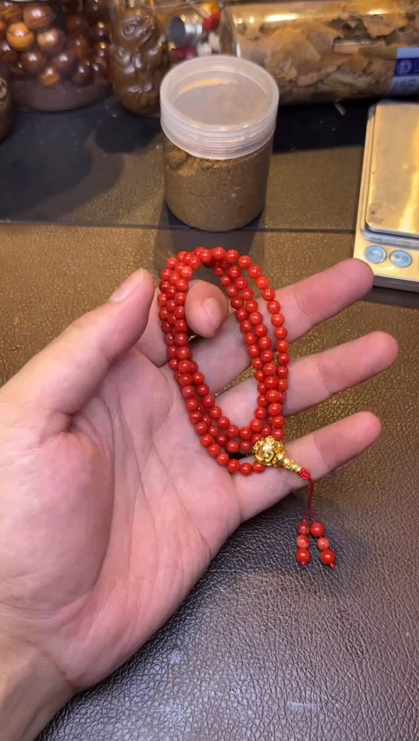 手串/手链贝壳三通款 红色贝壳6mm多圈