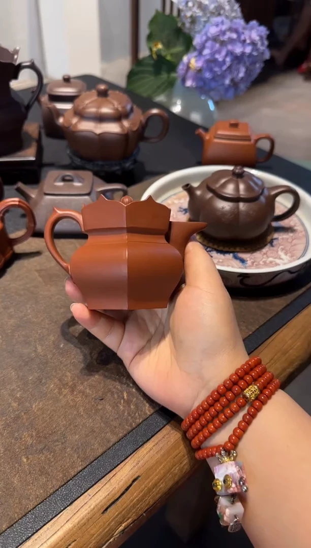 茶壶紫砂朱泥小僧帽 135cc