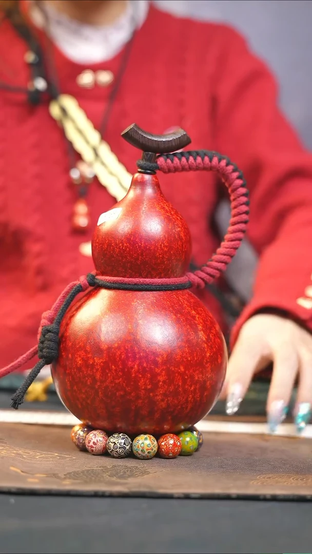 【闪购商品】WY165大漆酒葫芦不包手串及旋转底座