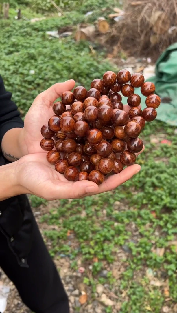 黄花梨/降香黄檀A002紫油梨1.8圆珠手串66多样性发一