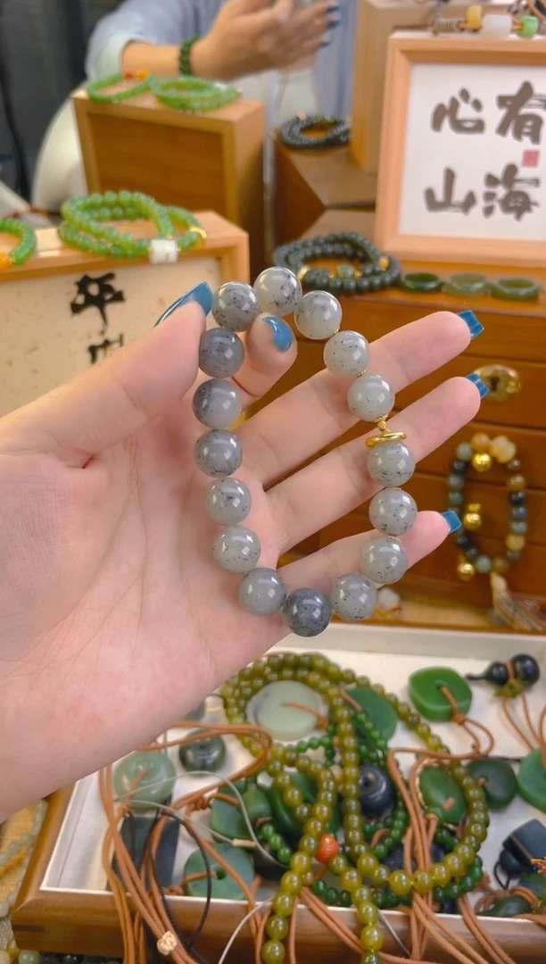 手链未镶嵌和田玉点墨