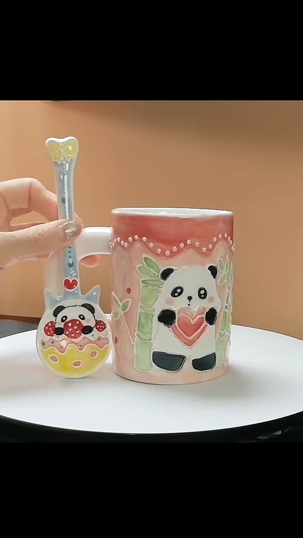马克杯彩绘熊猫马克杯礼盒装