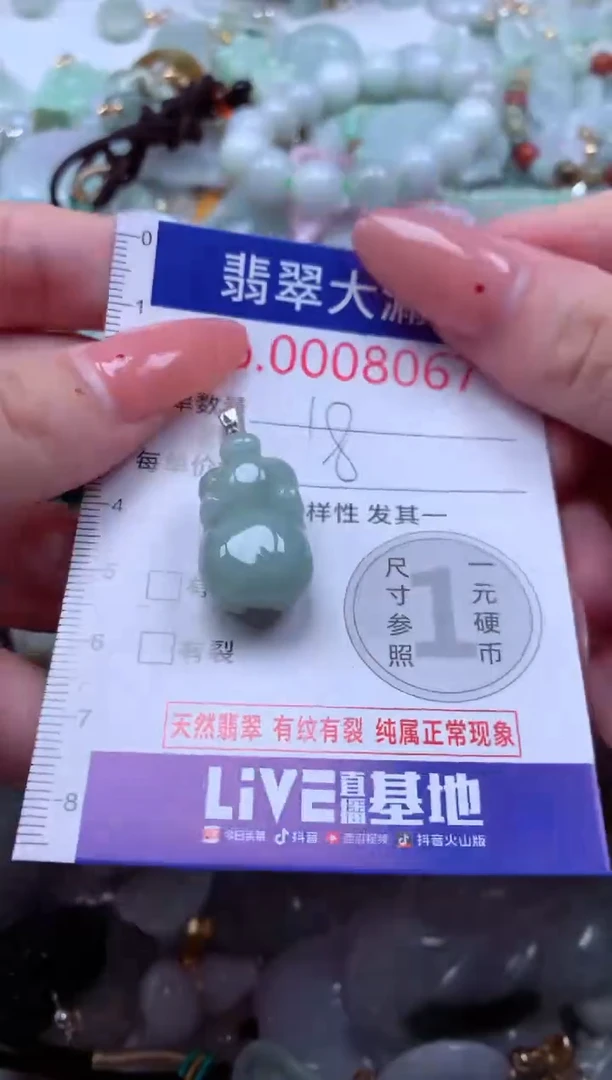 翡翠未镶嵌吊坠(不含链)8067