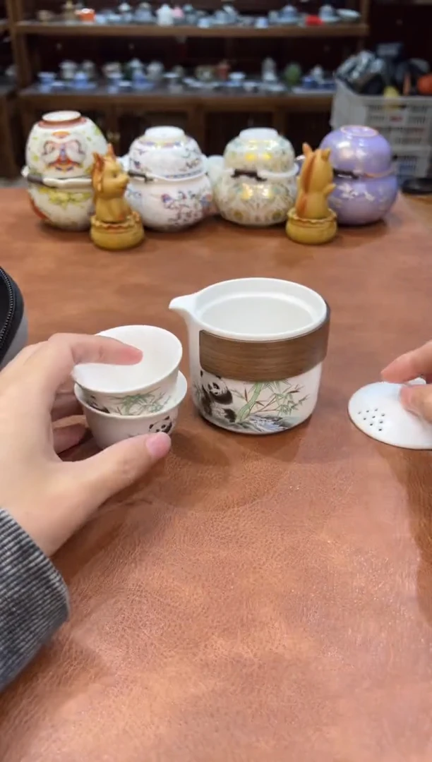 真的很便宜会开片的旅行茶具