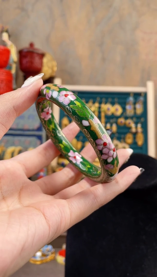【闪购商品】非遗景泰蓝镯子绿色