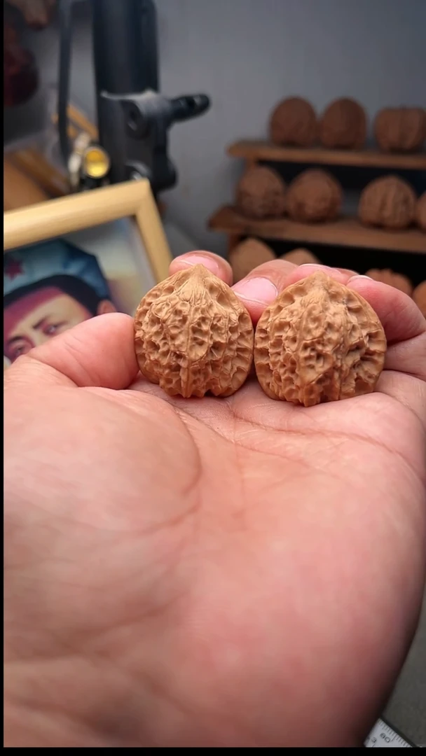 吊坠文玩核桃龙甲纹34野麻