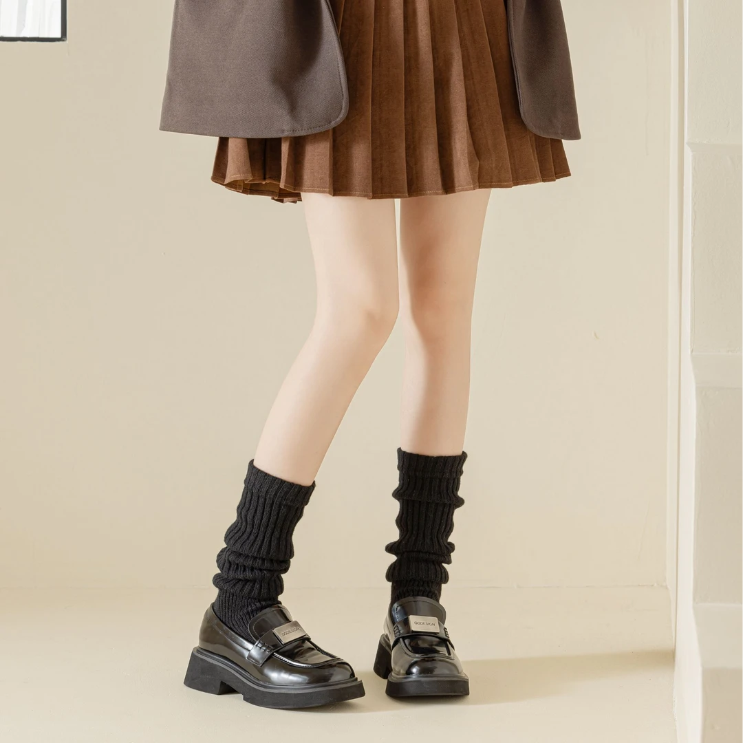 爆款中筒袜白色女袜网袜子女款袜套秋冬中堆堆袜长筒袜袜新袜加厚