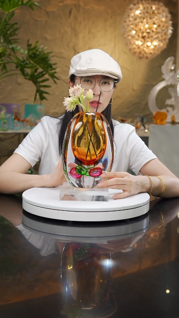 瓷片福利琥珀花瓶