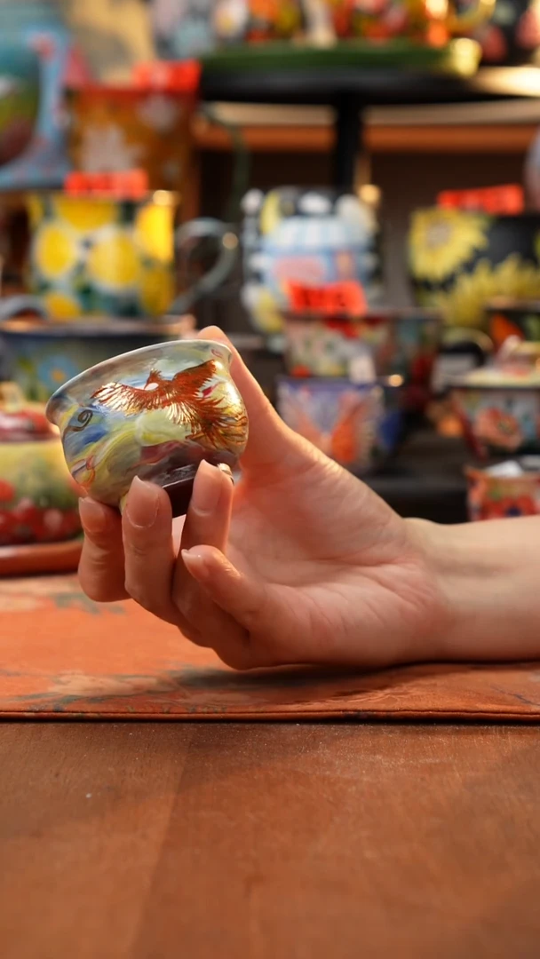 瓷片景德镇手工手绘450