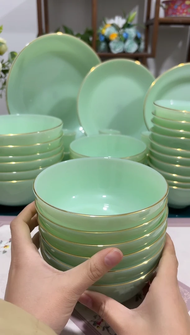 5.5英寸玉瓷碗6个口径13.8厘米