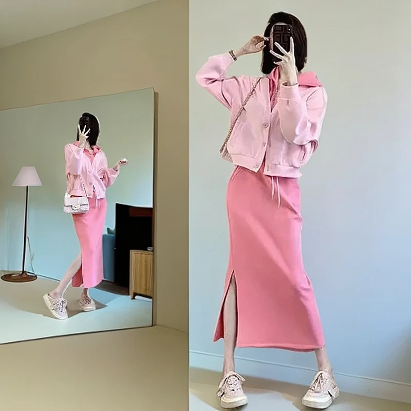 爆款假两件秋季减龄女春显瘦新款气质时尚小香风洋气夏季小个子套