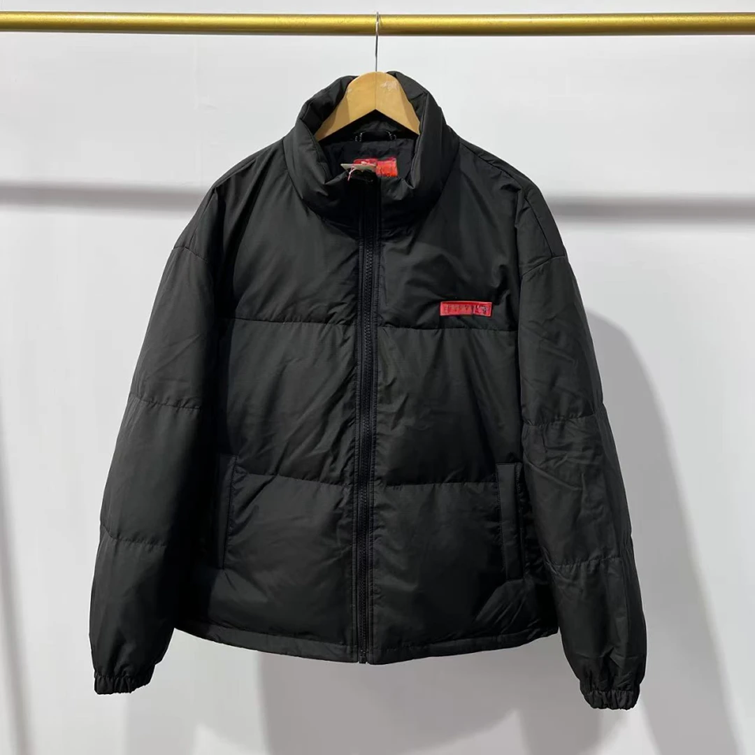 AL-5 SY 冬季男士90鸭绒填充黑色胸口小标高克重立领羽绒服 SY015