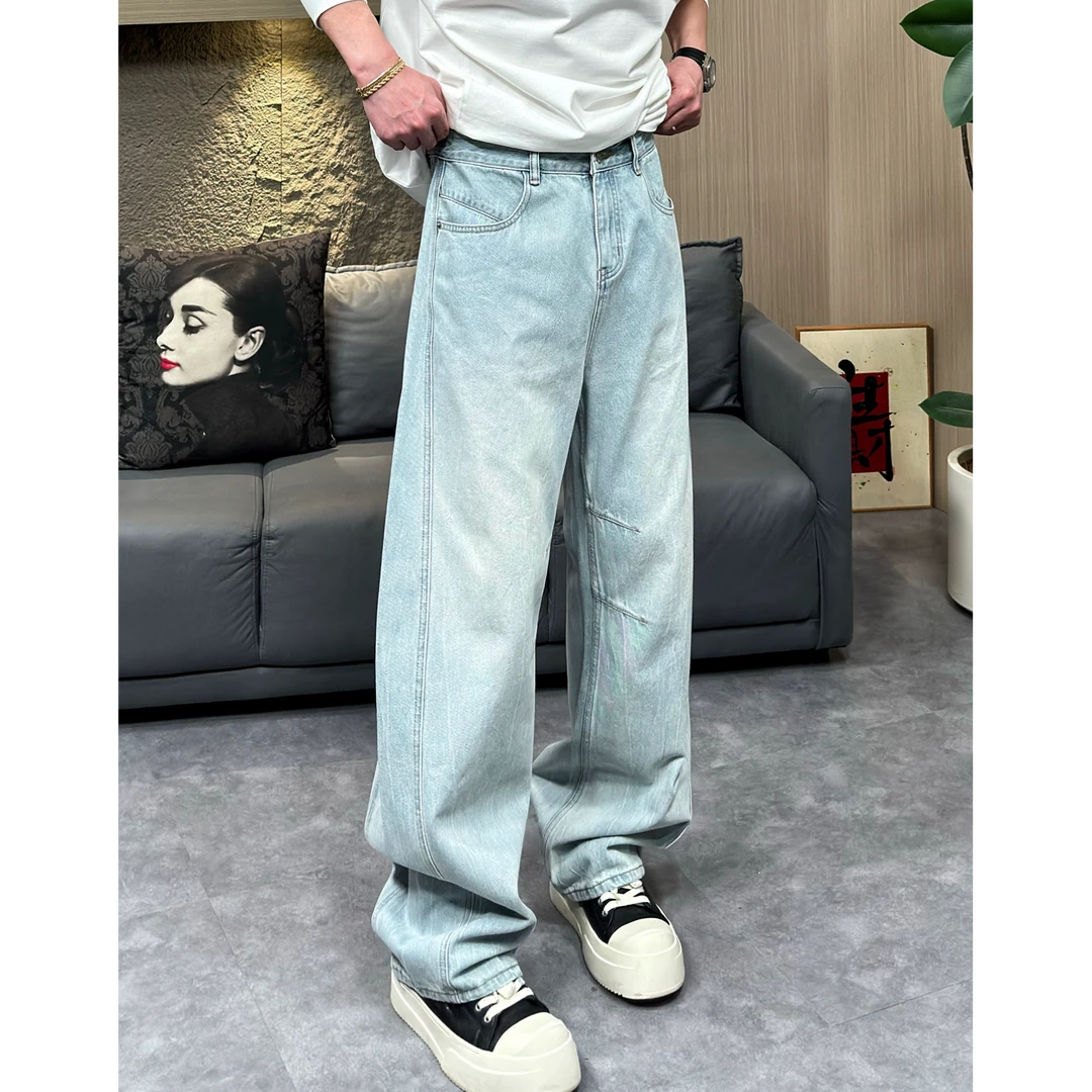 创恒（随心所欲）2025春秋新款时尚微阔宽松个性百搭高街牛仔裤
